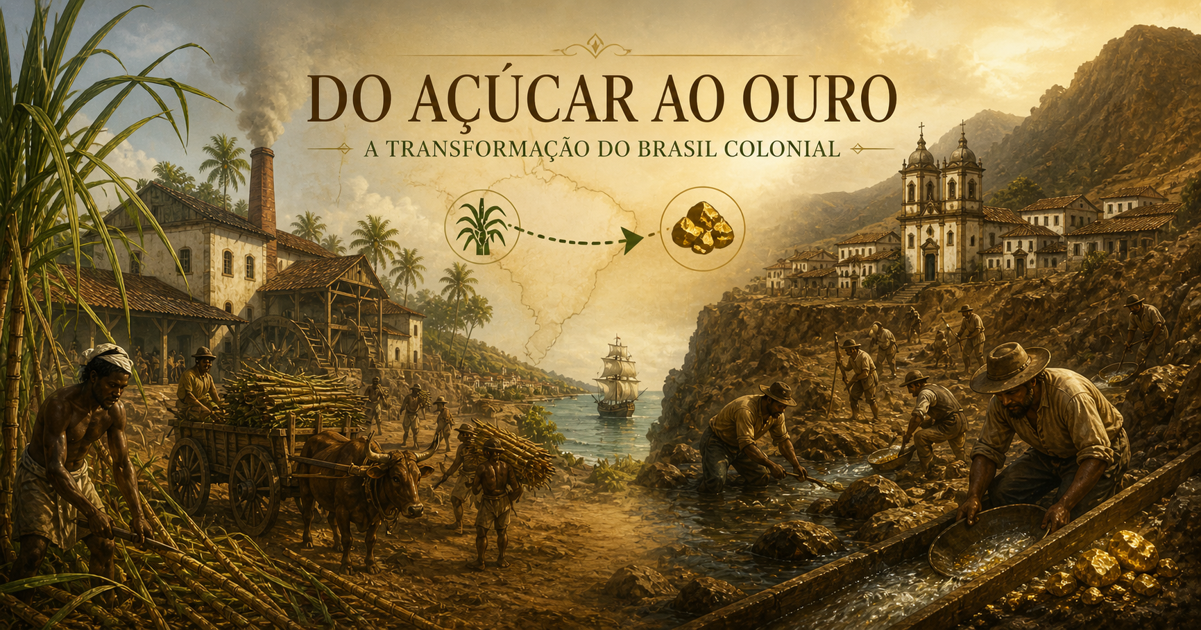 Do Açúcar ao Ouro: a transformação da economia no Brasil Colonial