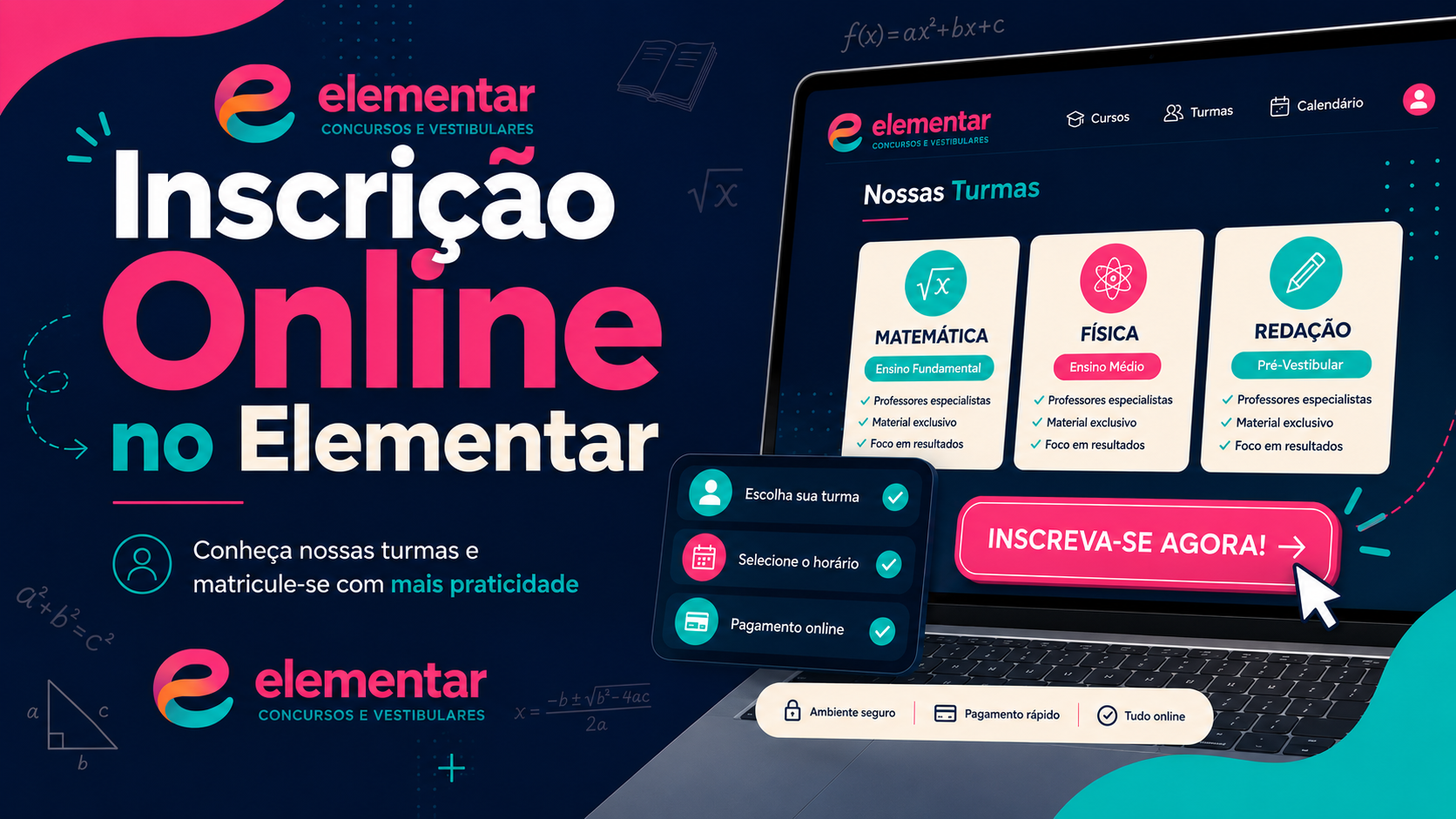 Agora ficou mais fácil se matricular no Elementar: conheça nossas turmas com inscrição online